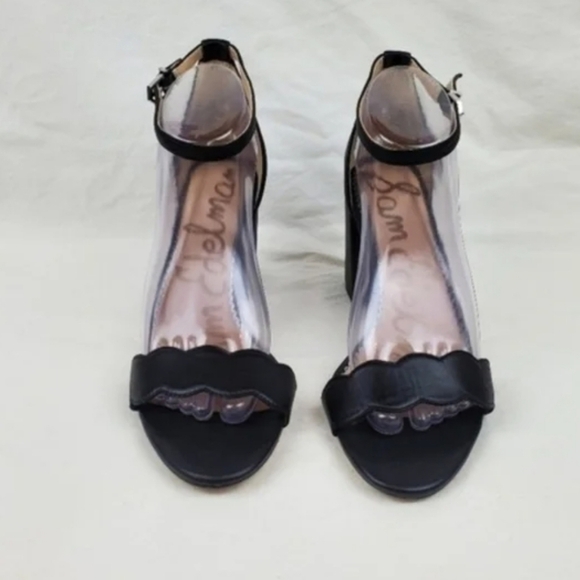 Sam Edelman Odila black leather chunky heel sandals size 9M - Picture 4 of 10